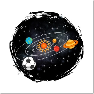 soccer planets kids - Light Colors Posters and Art